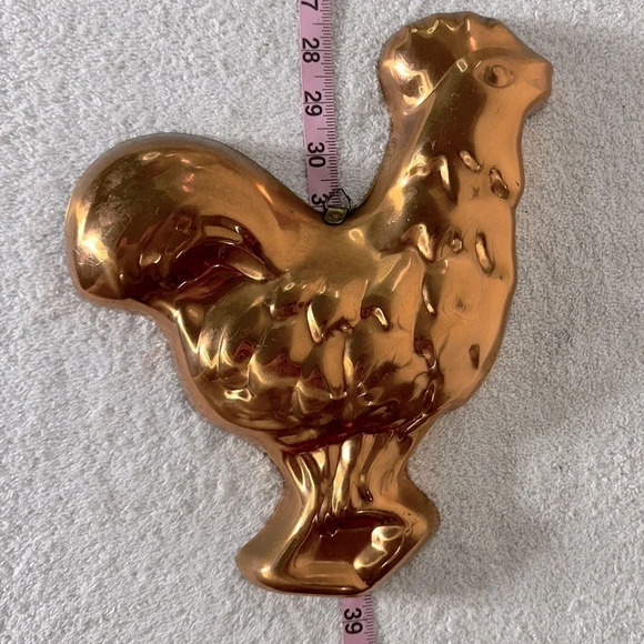 Vintage Copper Jelly Mold Food  Mold Rooster Design Wall Decor - Picture 11 of 11